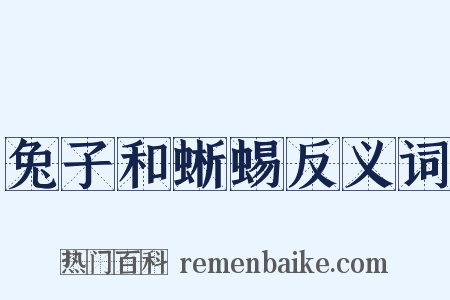 兔子和蜥蜴反义词是什么意思的图片